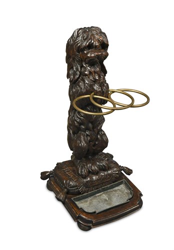 Lot 258 - A late 19th or early 20th century Black Forest stick stand