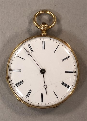 Lot 147 - An unsigned continental lady's open faced pocket watch