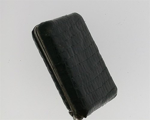 Lot 160 - Vertex - a silver and leather sprung loaded purse watch