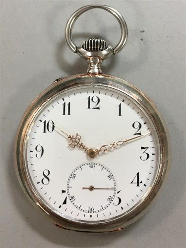 Lot 166 - IWC - A continental open faced pocket watch