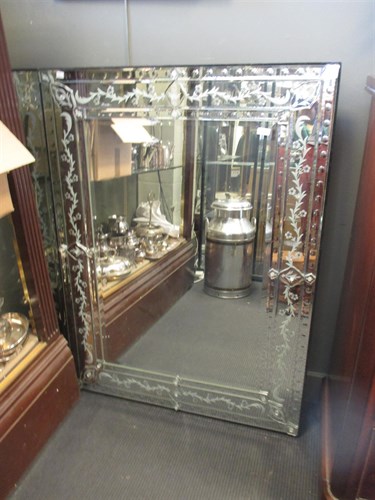 Lot 366 - A pair of of modern Venetian style mirrors (2)