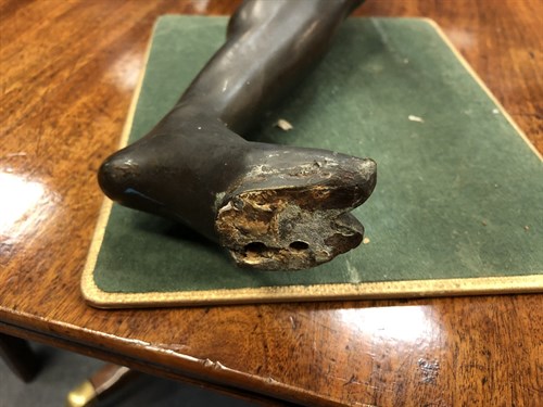 Lot 267 - After the Antique, a late 19th century bronze model of the Dancing Faun of Pompeii