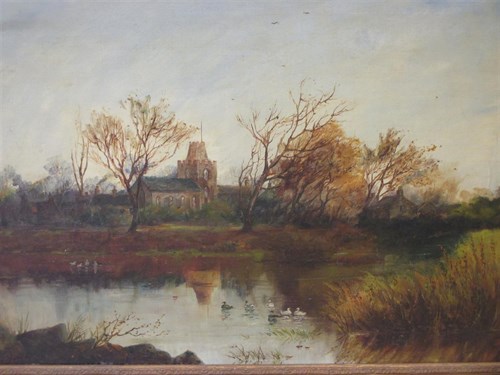 Lot 233 - Albert Edward Boher (1865-1938), Church in...