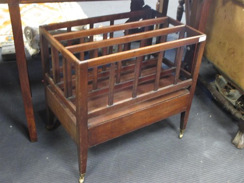 Lot 410 - A 19th century mahogany Canterbury