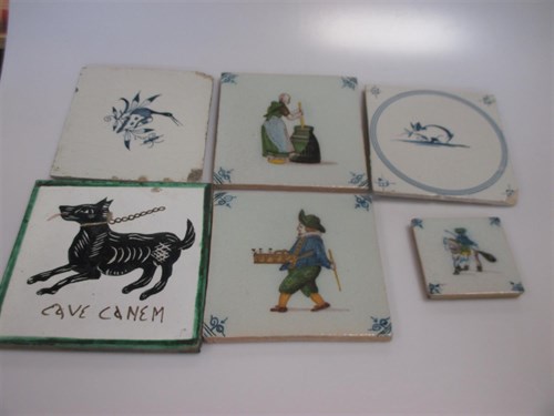 Lot 160 - A collection of Delft and other tiles