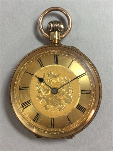 Lot 148 - An unsigned continental lady's open faced pocket watch