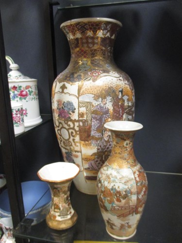 Lot 97 - Three Satsuma vases