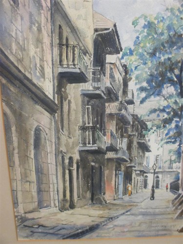 Lot 308 - Hoffman, Continental scene, watercolour ,...