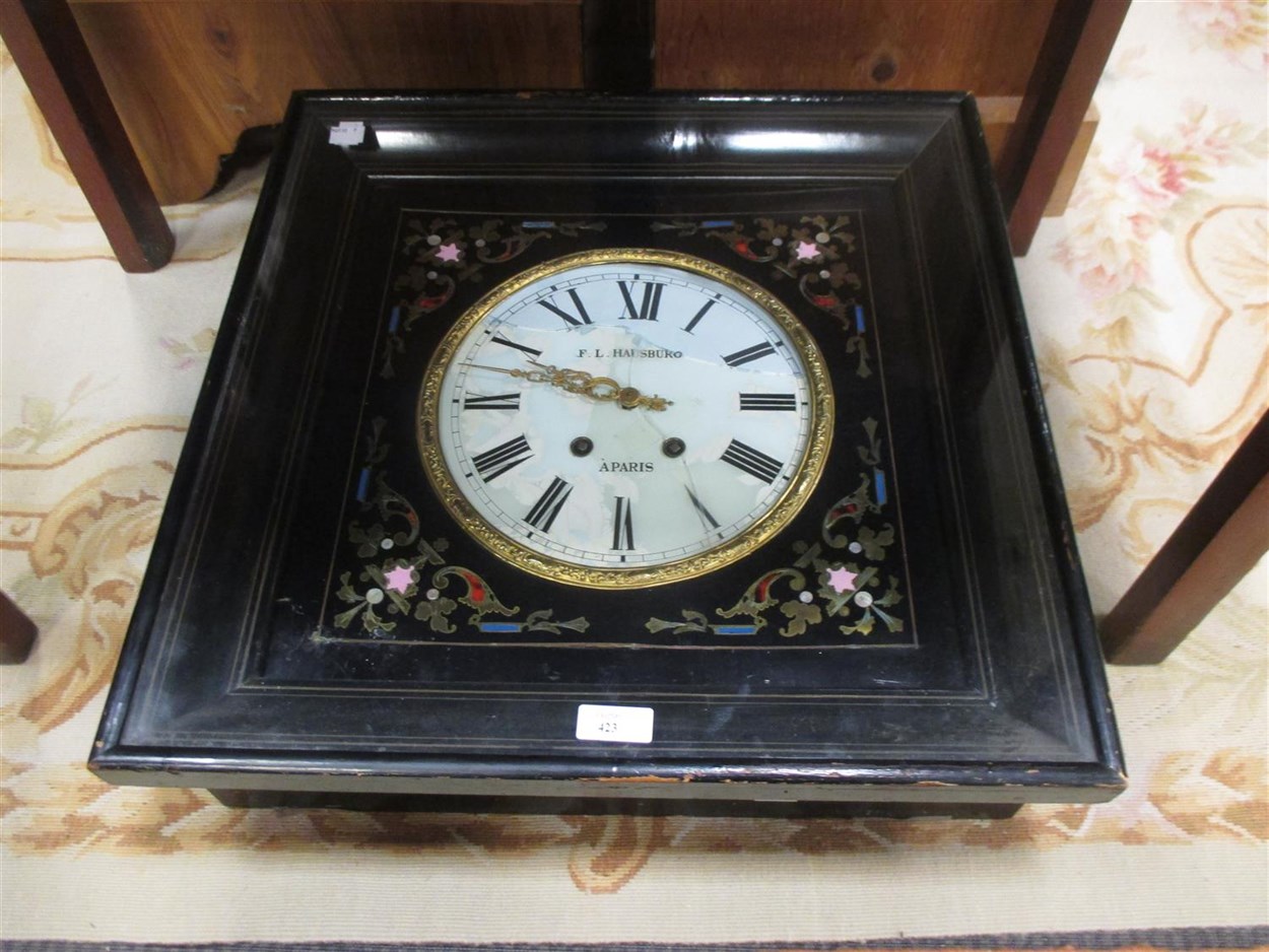 Lot 423 - A 19th century French wall clock by F L...