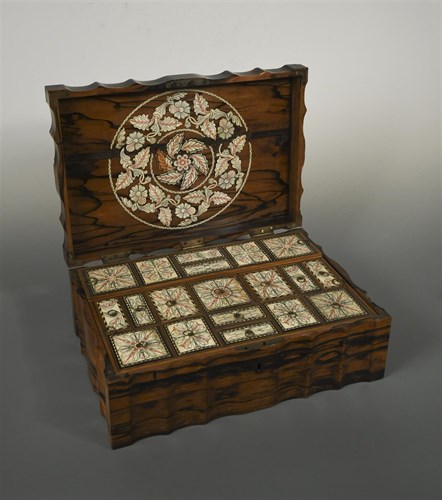 Lot 301 - A 19th century Anglo-Indian coromandel work box