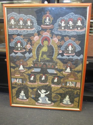 Lot 316 - A 20th century Tibetan Thangka, 67 x 49cm