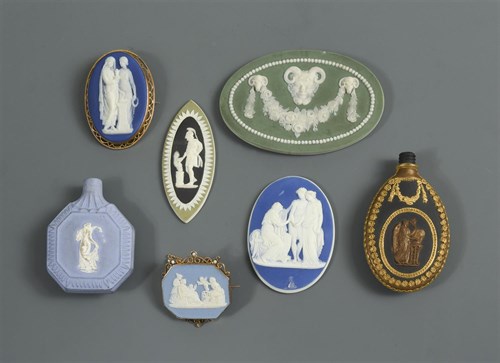 Lot 4 - A group of Wedgwood jasperware, 18th century and later