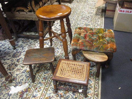 Lot 337 - Five various stools