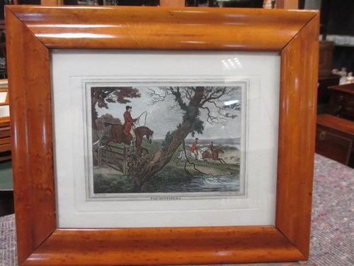 Lot 289 - A set of ten maple framed sporting prints, 12...