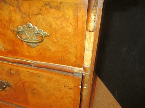 Lot 392 - A William & Mary walnut escritoire