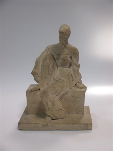 Lot 117 - A. Ullman, a seated figure, 25cm high
