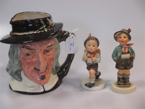 Lot 35 - Twenty Hummel figurines, one large Doulton...
