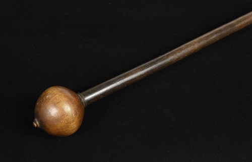 Lot 250 - A late 19th century Zulu Rhinoceros horn knobkerrie
