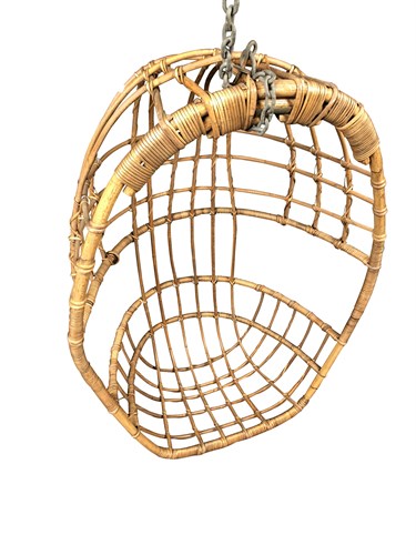 Lot 287 - A 1970's wicker hanging chair, with suspension...