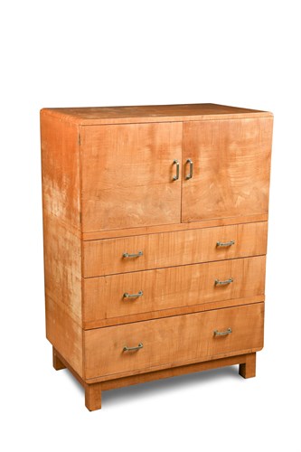 Lot 241 - An Art Deco satinwood tallboy