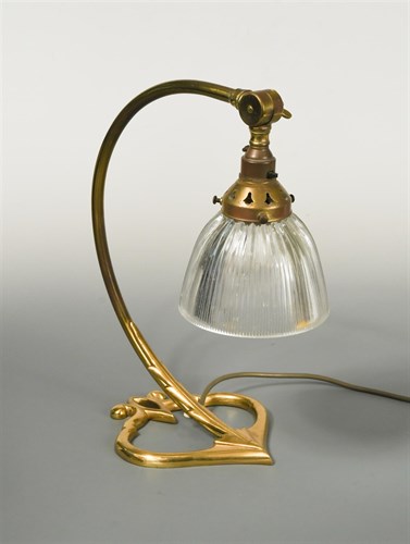 Lot 175 - In the manner of W.A.S. Benson, a brass table lamp
