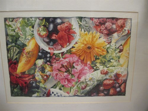Lot 310 - Annette Kane, Still life of flowers, watercolour