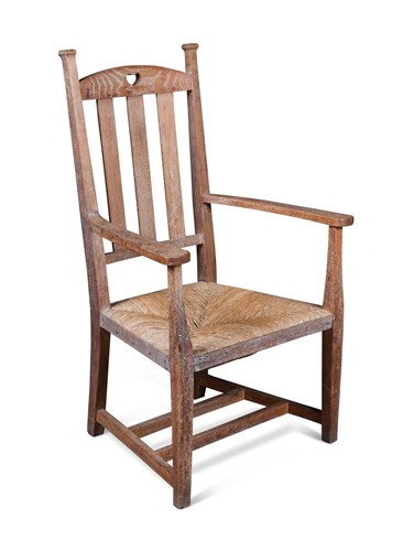 Lot 202 - Liberty & Co., a limed oak armchair
