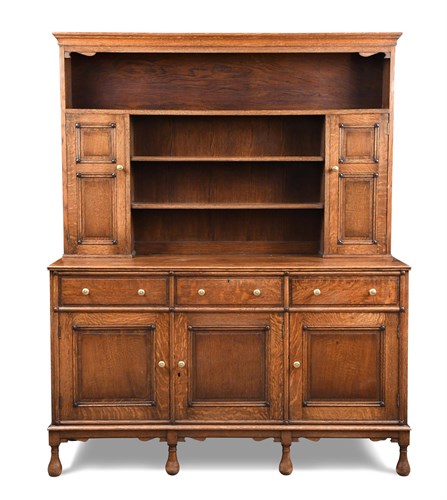 Lot 203 - Attributed to W.A.S. Benson (1854-1924) for Morris & Co., an Arts & Crafts oak dresser