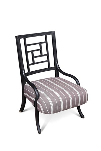 Lot 195 - Attributed to E. W. Godwin, an ebonised 'slipper' or parlour chair