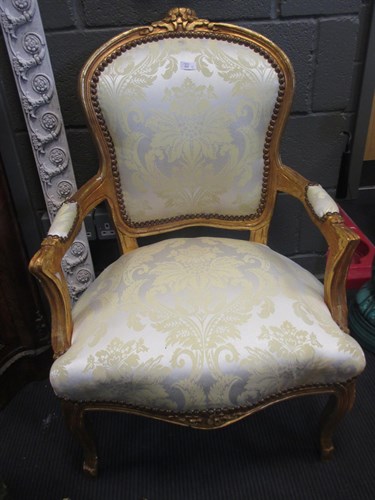Lot 333 - A pair of Louis XVI style giltwood chairs,...