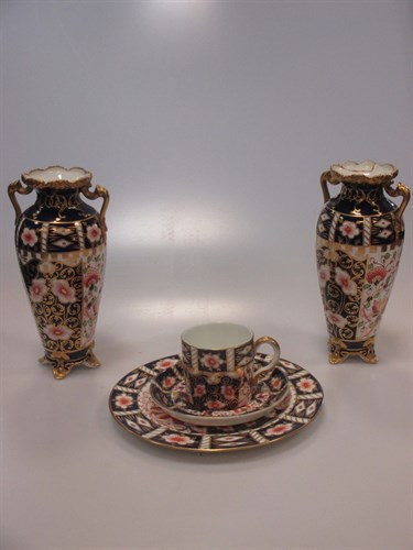 Lot 64 - A pair of Royal Crown Derby vases, two...
