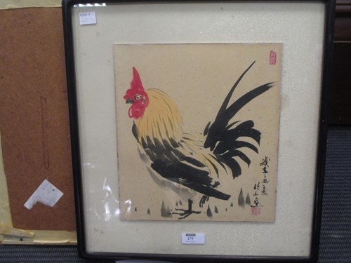 Lot 275 - Chinese School, Study of a Cockerel,...
