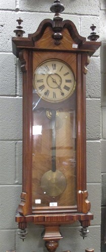 Lot 500 - An American movement Vienna type wall clock,...