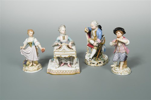 Lot 25 - A Meissen figure of the senses