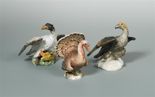 Lot 26 - A Meissen model of a turkey