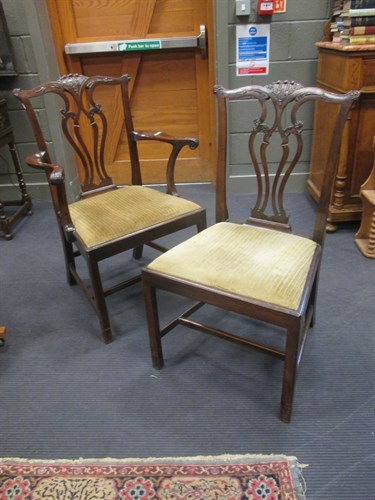 Lot 420 - A set of eight George III style mahogany...