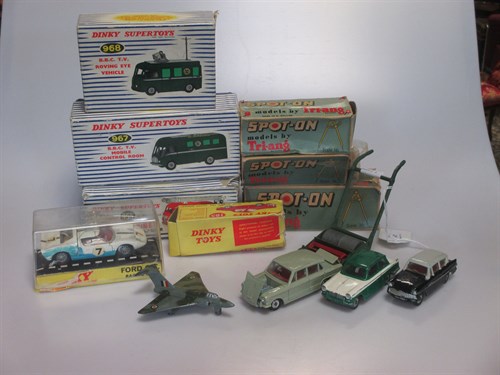 Lot 147 - Dinky models, including boxed 967 & 968 BBC TV...