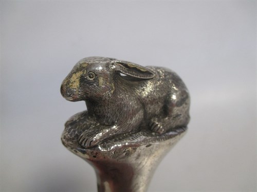 Lot 195 - A Victorian silver stick mount modelled as a...