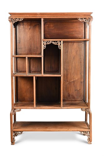 Lot 311 - An early 20th century Chinese hardwood display stand