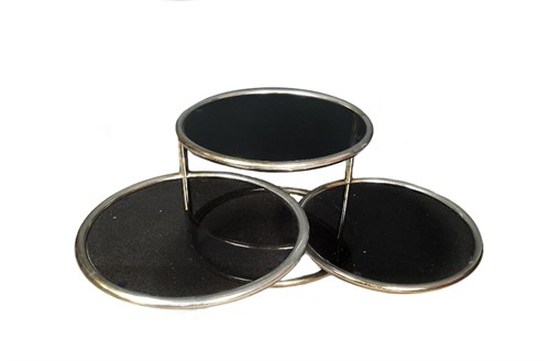 Lot 281 - A 1970's chrome and glass coffee table