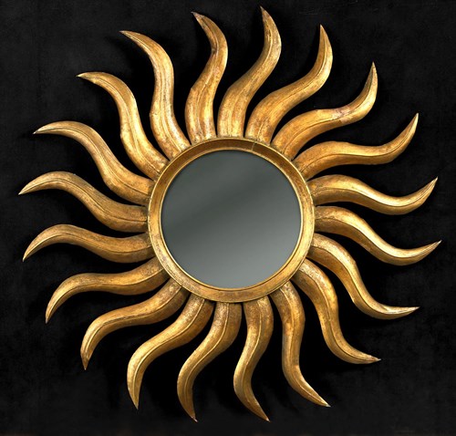 Lot 167 - A mid-century gilt-metal sunburst mirror