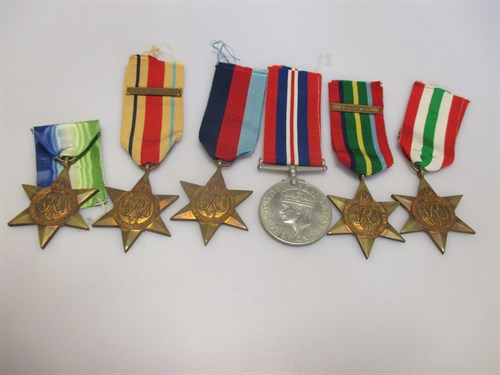 Lot 122 - Two groups of Second World War medals, one...