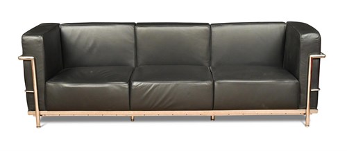 Lot 255 - After Le Corbusier, Charlotte Perriand and Pierre Jeanneret, an LC2 two-seater sofa