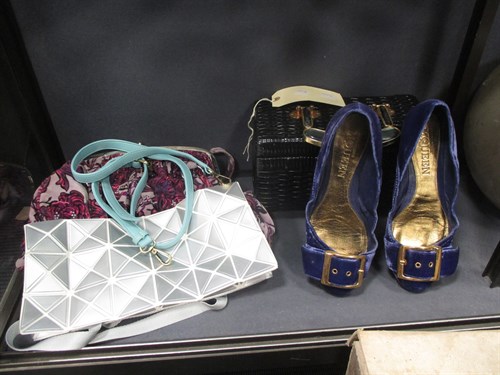 Lot 79 - A pair of Alexander McQueen velvet shoes Size...