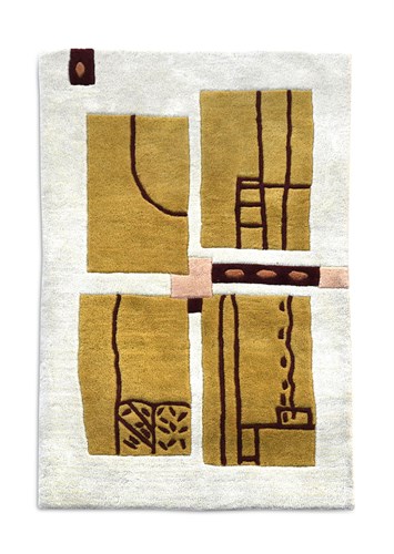 Lot 298 - A deep-pile sculpted wool rug