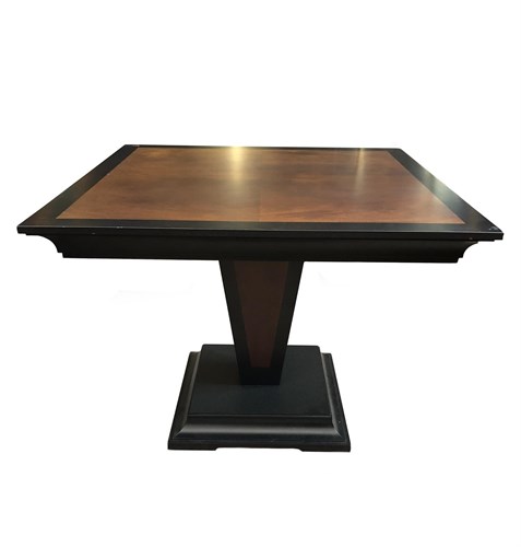 Lot 302 - A contemporary mahogany and ebonised centre table