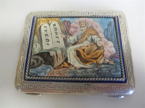 Lot 196 - A continental silver pocket cigarette case...