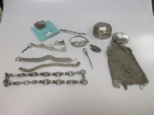Lot 192 - A collection of silver jewellery, together...