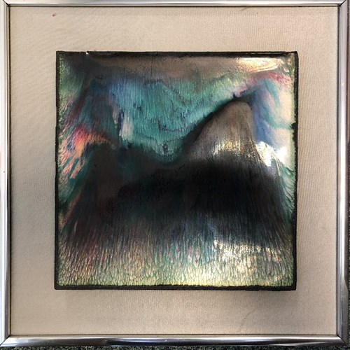 Lot 169 - Amal Ghosh (Indian, born 1935), 'Chinese Form', enamel panel