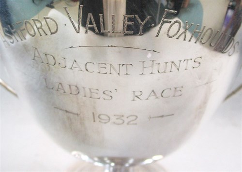 Lot 34 - A Victorian silver two handled trophy cup and cover